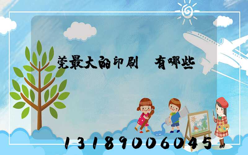 東莞最大的印刷廠有哪些