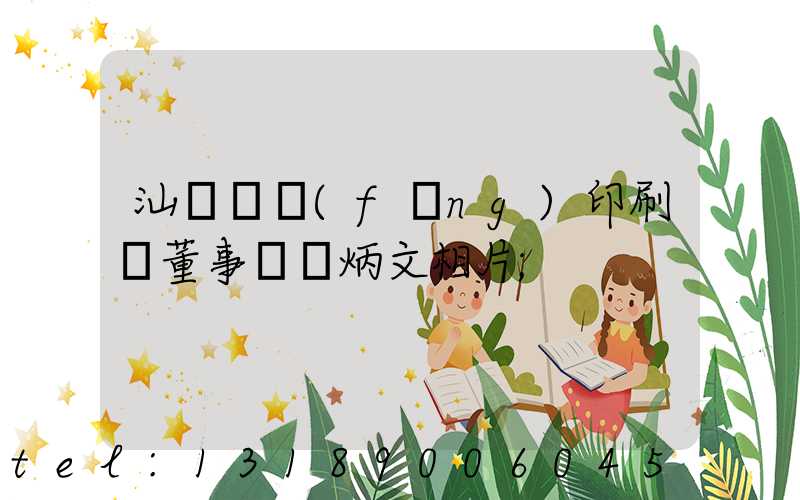 汕頭東風(fēng)印刷廠董事長黃炳文相片