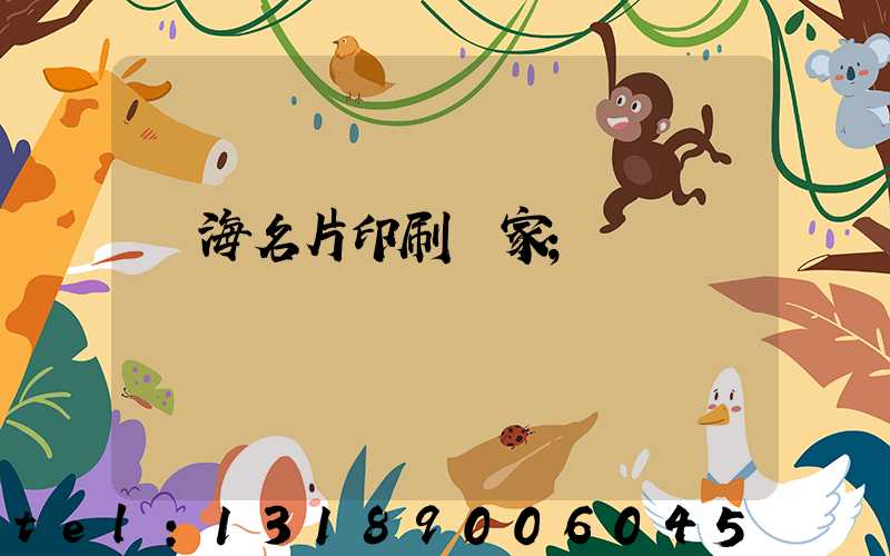 瓊海名片印刷廠家
